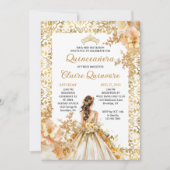 Invitation Floral Princesse à fleurs rayonnantes Photo Quince (Devant)