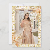 Invitation Floral Princesse à fleurs rayonnantes Photo Quince (Dos)