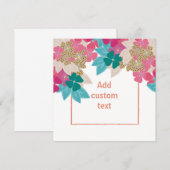 Invitation Floral printemps mignon girly moderne (Devant / Derrière)