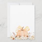 Invitation Floral Pumpkin Fall in Love Baby Shower (Dos)