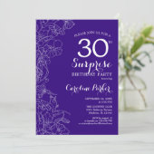 Invitation Floral Purple Surprise 30ème anniversaire (Debout devant)