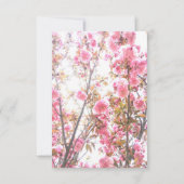 Invitation Floral Quatrième fête d'anniversaire Fleur de ceri (Dos)