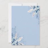 Invitation Floral Quelque Bleu Bow Parties scintillant Drils  (Dos)