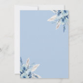 Invitation Floral Quelque chose Blue Bow Pearls et Prosecco (Dos)