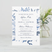 Invitation Floral quelque chose de bleu avant de faire Fête d (Debout devant)
