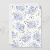 Invitation Floral quelque chose de bleu avant de faire Fête d (Dos)