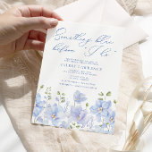 Invitation Floral quelque chose de bleu avant de faire Fête d