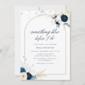 Invitation Floral Quelque chose de bleu Fête des mariées (Devant)