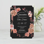 Invitation Floral Quinceañera (Debout devant)