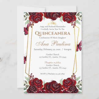 Invitation Floral Quinceañera