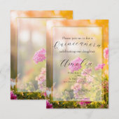 Invitation Floral Quinceañera/Mariage/Invitation d'anniversai (Devant / Derrière)