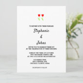 Invitation Floral Red Tulips Flower Abstrait Cute Mariage (Debout devant)