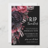 Invitation Floral RIP 20s Mort à ma jeunesse 30e anniversaire (Devant)