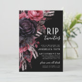 Invitation Floral RIP 20s Mort à ma jeunesse 30e anniversaire (Debout devant)