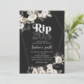 Invitation Floral Rip 20s Mort à ma jeunesse 30e anniversaire (Debout devant)