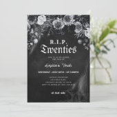 Invitation Floral RIP 20s Mort à ma jeunesse 30e anniversaire (Debout devant)