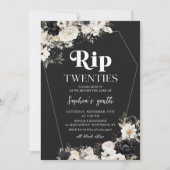 Invitation Floral RIP Twenties 30e Anniversaire Fête Invitati (Devant)
