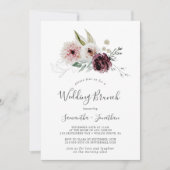 Invitation Floral Romance Mariage Brunch (Devant)