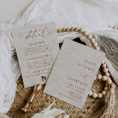 Invitation Floral romantique rustique Tout en un Mariage