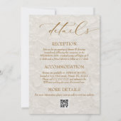 Invitation Floral romantique rustique Tout en un Mariage (Dos)