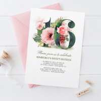 Floral rose 16 | Sweet sixteen fête d'anniversaire