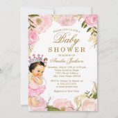 Invitation Floral Rose Baby Princess C'est un Baby shower de (Devant)
