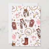 Invitation Floral rose Baby shower de rodéo occidental (Dos)