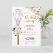 Invitation Floral rose Bientôt être fouetté Fête des mariées (Debout devant)