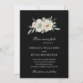 Invitation Floral rose blanche sur le Mariage de la Bible chr (Devant)