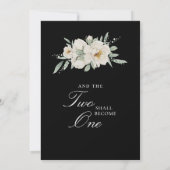 Invitation Floral rose blanche sur le Mariage de la Bible chr (Dos)