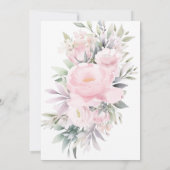 Invitation Floral Rose Blush Vingt-dixième anniversaire (Dos)