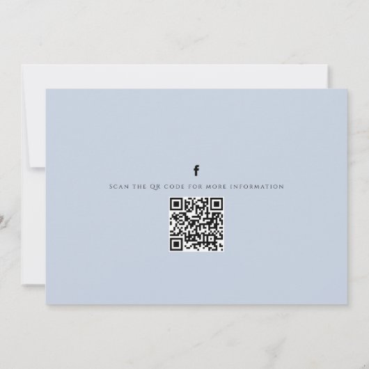 Invitation Floral rose cerisier fleurs QR Code (Dos)
