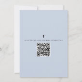 Invitation Floral rose cerisier fleurs QR Code (Dos)