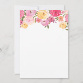 Invitation Floral rose Citrouille orange| Baby shower (Dos)