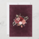 Invitation Floral rose de Bourgogne (Dos)