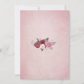Invitation Floral Rose Dusty classique (Dos)