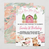 Invitation Floral Rose Farm Watercolor (Devant / Derrière)