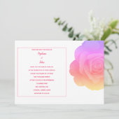 Invitation Floral Rose Fleur Art Moderne Mariage élégant (Debout devant)