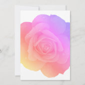 Invitation Floral Rose Fleur Art Moderne Mariage élégant (Dos)