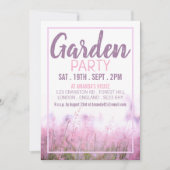 Invitation Floral rose, Garden Party (Devant)