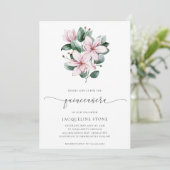 Invitation Floral rose Magnolia Fleurs Quinceañera (Debout devant)