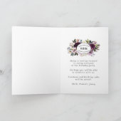 Invitation Floral rose mauve 90e anniversaire plié (Intérieur)