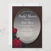 Invitation Floral Rose Pâle Argenté Miroir Fête de Mariage (Devant)