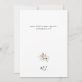 Invitation Floral rose pâle et Eucalyptus doux 16 2B (Dos)