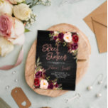 Invitation Floral rose Peony Sweet sixteen noir<br><div class="desc">Laissez-vous tenter par l'élégance exceptionnelle de notre Floral Pink Black Sweet sixteen Birthday Invitation, où l'élégance intemporelle allie charme contemporain. Ornée de gracieuses pivoines roses sur fond de noir épuré, cette invitation prépare le terrain à une fête aussi chic que mémorable. Que vous planifiez un rassemblement intime ou une grande...</div>