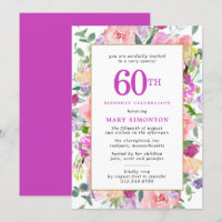 Floral rose pourpre 60e anniversaire