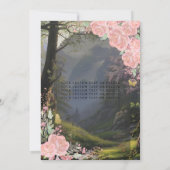 Invitation Floral rose Princess Forest Anniversaire Quinceane (Dos)