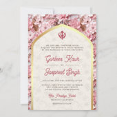 Invitation Floral rose Punjabi Anand Karaj Sikh Mariage (Dos)