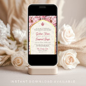 Invitation Floral rose Punjabi Anand Karaj Sikh Mariage