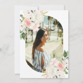 Invitation Floral rose quarantième anniversaire de fête Invit (Dos)